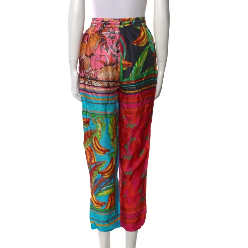 FARM RIO Tropical Mixed Scarf Pants - Picture 13 of 14